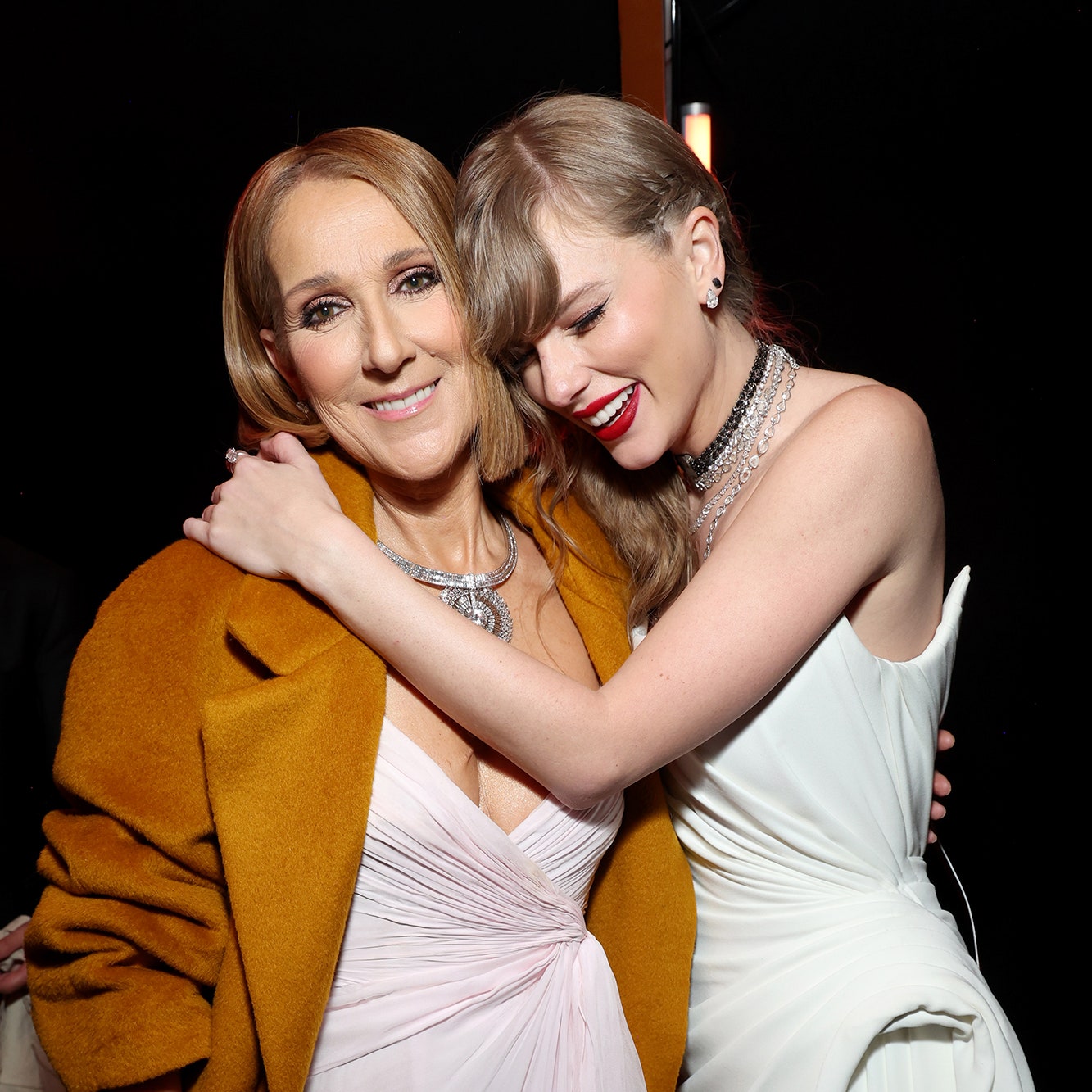 Taylor Swift and Celine Dion Hugged Backstage at the Grammys 2024 Amid Snub Accusations